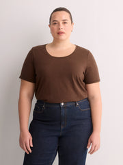 Curvy-Fit Short-Sleeve Crew-Neck Tee