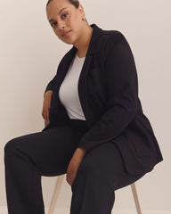 Petite, Black Ponte de Roma Sculpting Straight-Leg Pant