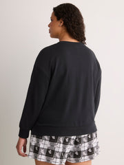 Black Long-Sleeve Pyjama Sweatshirt with Dalmatian Chest Print - Disney
