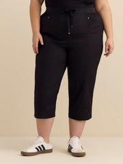 Solid Capri with Adjustable Waistband