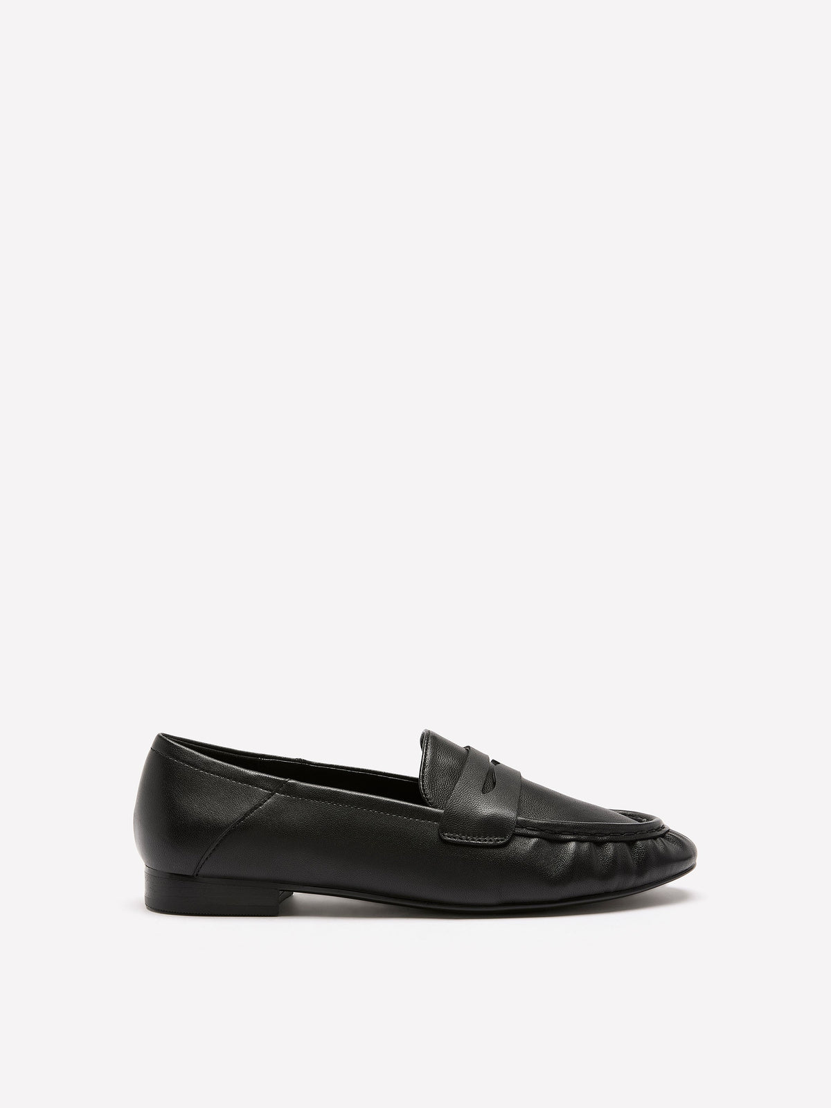 Extra Wide Width, Black Leather Loafer