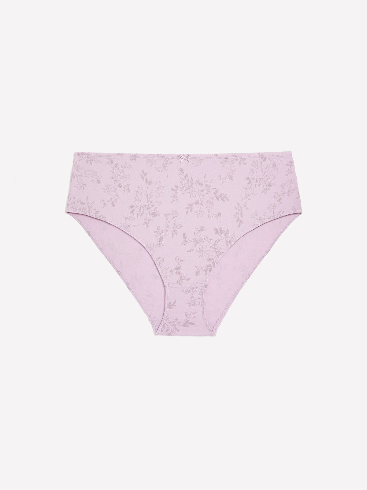 High-Cut Lavender Floral Cotton Brief - ti Voglio
