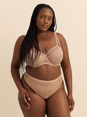 Unlined Underwire Double-Layer Lace Bra - Déesse Collection