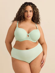 Aqua Underwire Padded T-Shirt Bra with Mesh Inserts - Déesse Collection