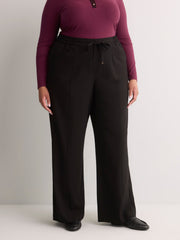 Pull-On Wide-Leg Workleisure Pant