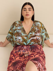 Colourful Chiffon Cover-Up Dress - Bleu Rod Beattie