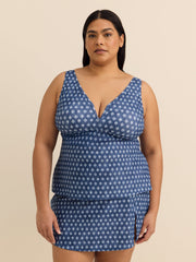 Printed Tanzania Tankini Top - Raisins Curve