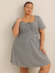 Sweetheart Midi Dress with Balloon Sleeves - Addition Elle