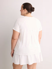 Responsible, Coloured Tennis-Print Short-Sleeve Crew Neck T-Shirt - Active Zone