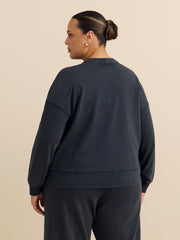French Terry Cardigan with Wash Effect - Active Zone
