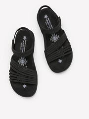 Wide Width, Reggae Slim Coffee Run Stretch Sandal - Skechers