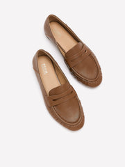 Extra Wide Width, Brown Leather Loafer