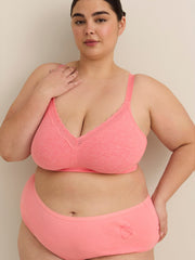 Pink Cotton Full Brief with Strawberry Placement Print - ti Voglio