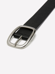 Black Leather Denim Belt