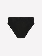 Black High-Cut Ribbed Knit Brief - tiVOGLIO