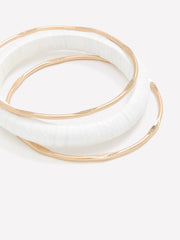 Assorted Golden and Straw Bangles, Set of 3