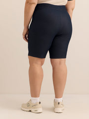 Blue Denim Knit Bike Short