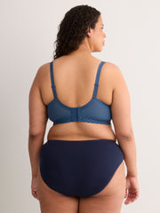 Blue Dotted Wireless Padded Lounge Bra - Déesse Collection