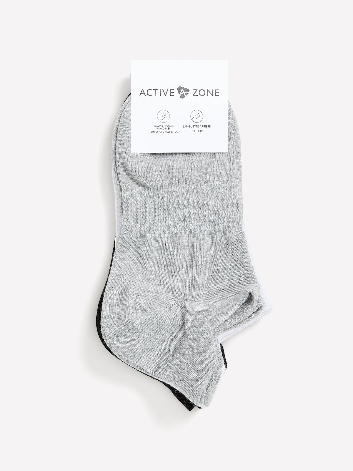 Ankle Socks with Extended Tab, 3-Pack - Active Zone