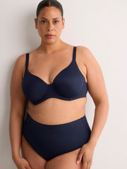 Black Unlined Underwire Matte Bra - tiVOGLIO