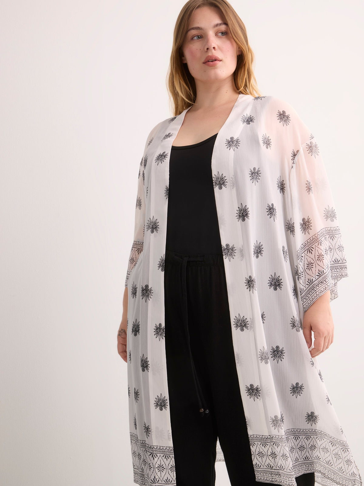 Printed Loose Tunic Overpiece