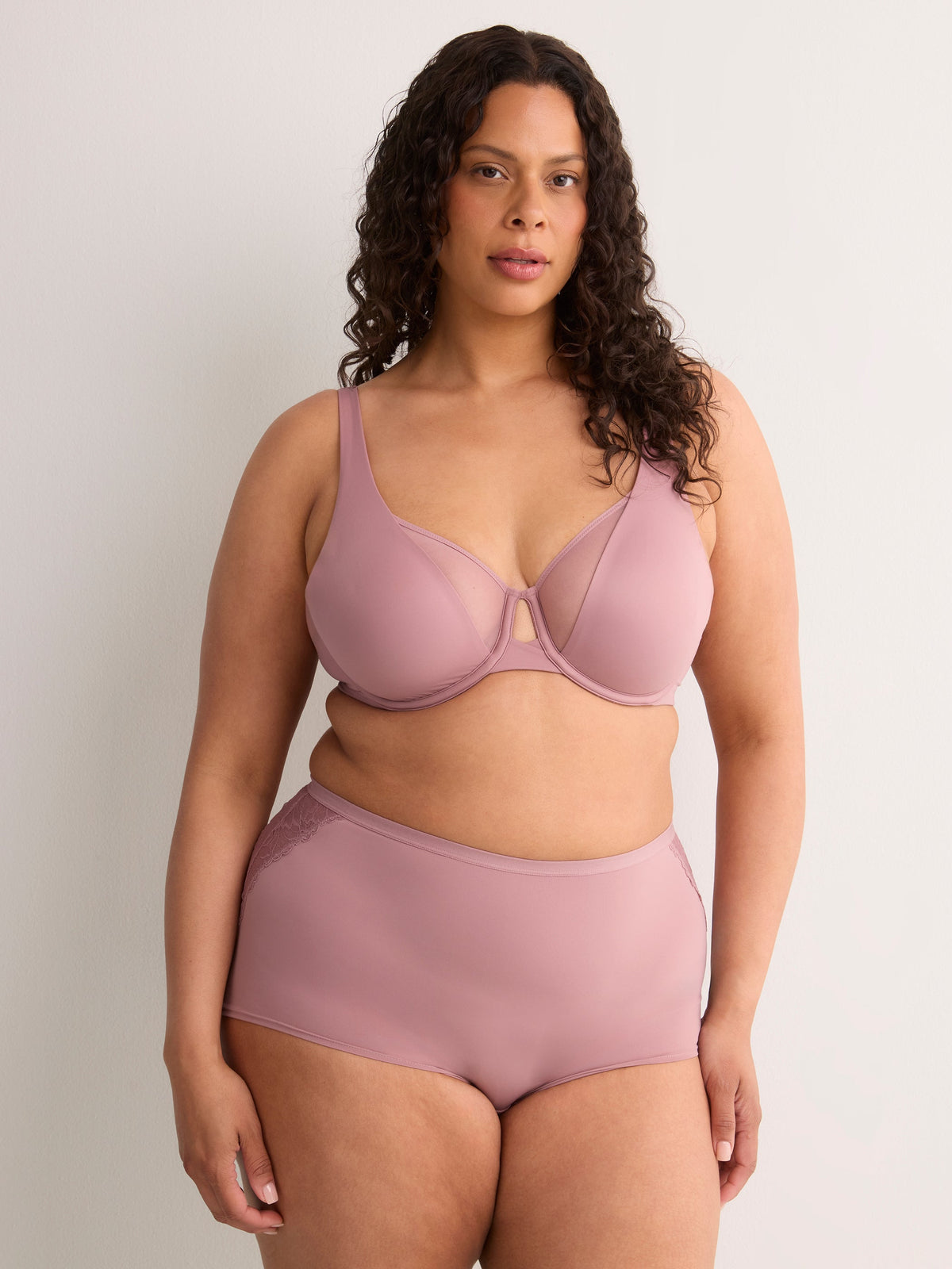 Rose Unlined Underwire Bra with Mesh - Déesse Collection