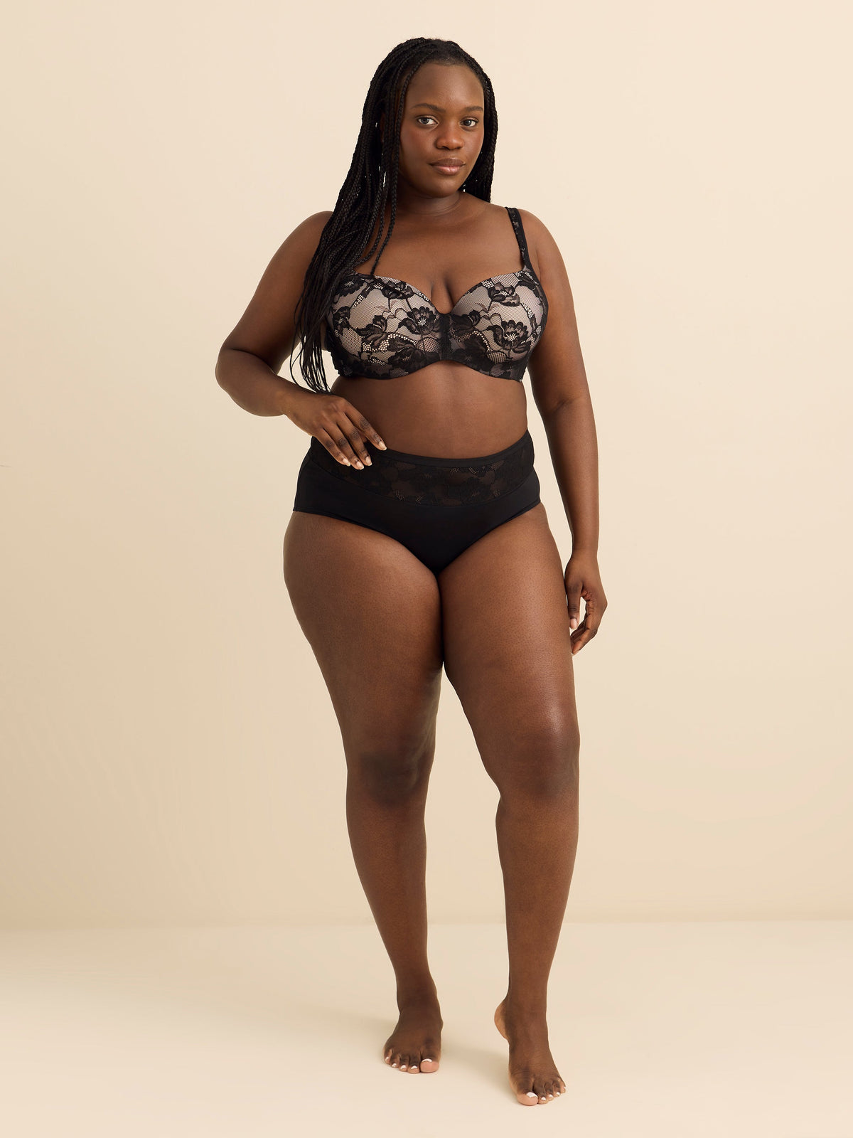 Essential Microfiber Brief with Lace - Déesse Collection