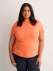 Flamingo Curvy-Fit Short-Sleeve Crew-Neck Tee