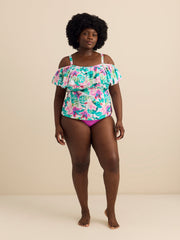 Printed Tortuga Tankini Top - Raisins Curve