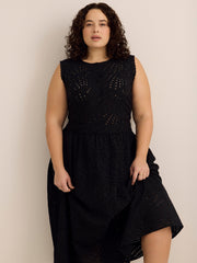 Embroidered Cotton Midi Skirt