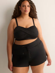 Black Stretch Basic Swim Short