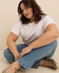 Petite, Classic-Fit Straight-Leg Mid-Rise Jean with Tummy Control - d/C JEANS