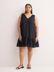 Sleeveless V-Neck Pull-On Swing Dress