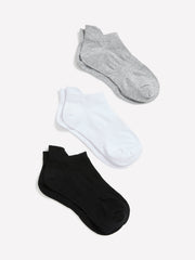 Ankle Socks with Extended Tab, 3-Pack - Active Zone