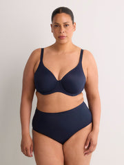 Black Unlined Underwire Matte Bra - tiVOGLIO