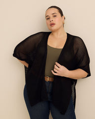 Open Stitch Knit Cape