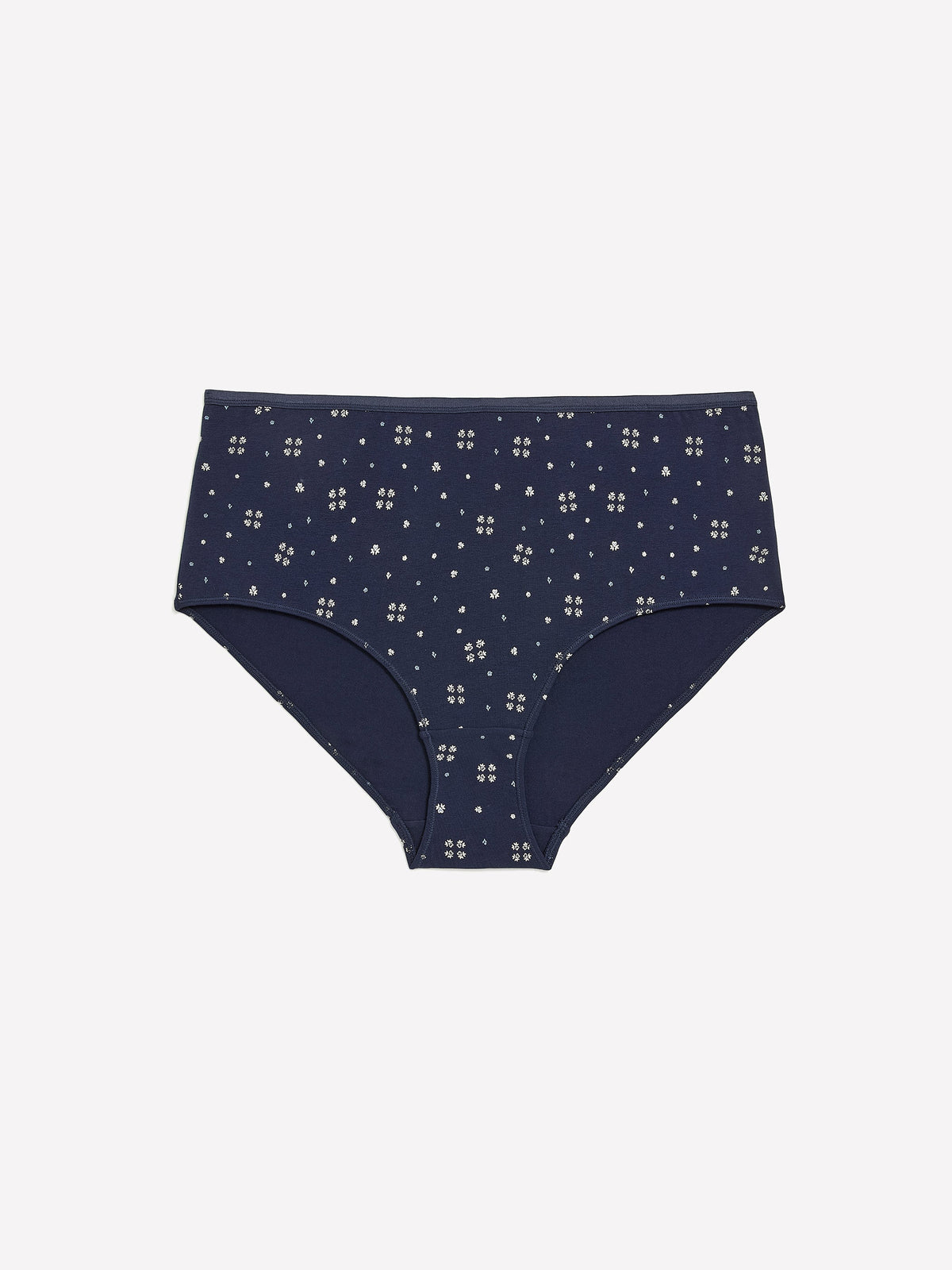 Blue Cotton Full Brief with Heart and Clover Print - tiVOGLIO