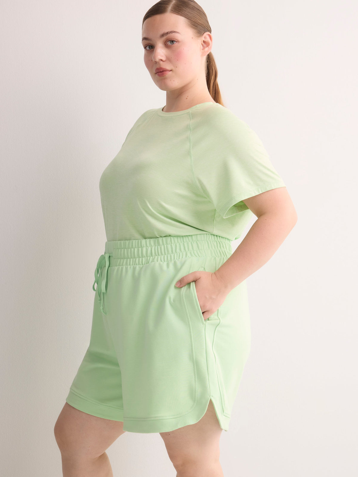 French Terry Tulip-Hem Bermuda Short - Active Zone