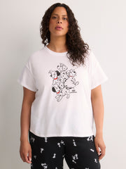 White Short-Sleeve Pyjama Top with Dalmatian Print - Disney