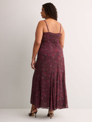 Floral Sleeveless Fit-and-Flare Maxi Dress - Addition Elle