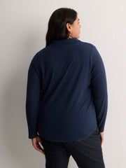 Responsible, Straight-Fit Long-Sleeve Ribbed Knit Polo Shirt