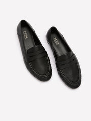 Extra Wide Width, Black Leather Loafer