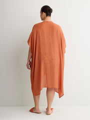 Long Cape with Crochet Trim