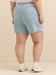 Mid-Rise Knit-Like Denim Shorts - d/C Jeans
