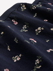 Blue High-Cut Cotton Brief with Floral Print - ti Voglio
