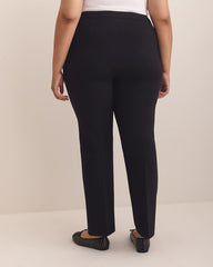 Petite, Black Ponte de Roma Sculpting Straight-Leg Pant