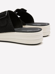 Wide Width, Double Buckle Drift Faye Slip-On Sandal - Clarks