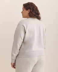 Heather Grey Feel Cozy Sweatshirt with Small Logo - adidas