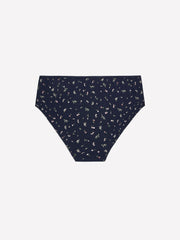 Blue High-Cut Cotton Brief with Floral Print - ti Voglio