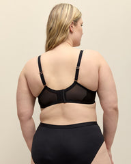 Wireless Plunge Bra With Mesh At Back - Déesse Collection
